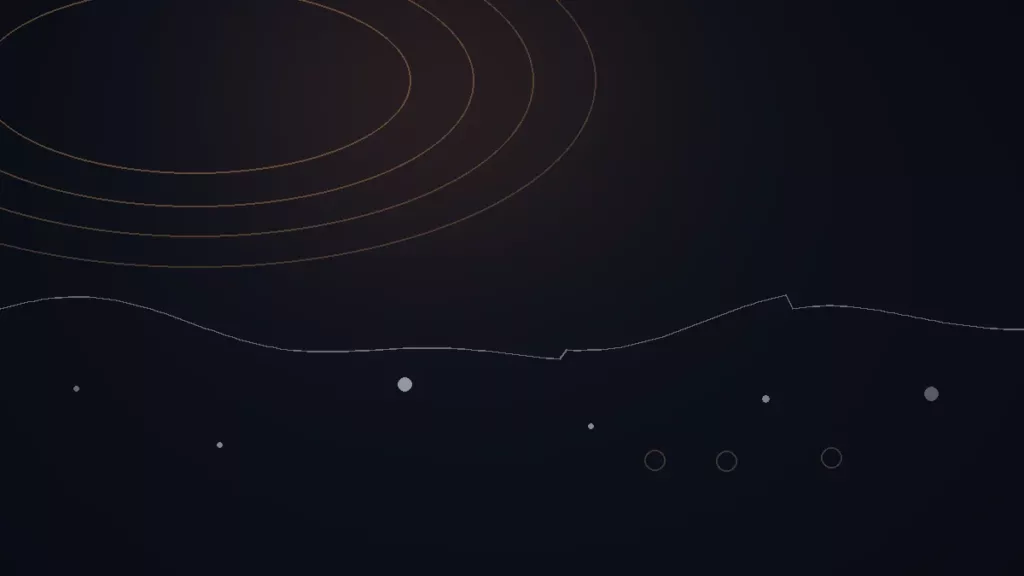 SoundCampaign avis — illustration abstraite : arcs cuivrés, réseau de points et trajectoire de diffusion.