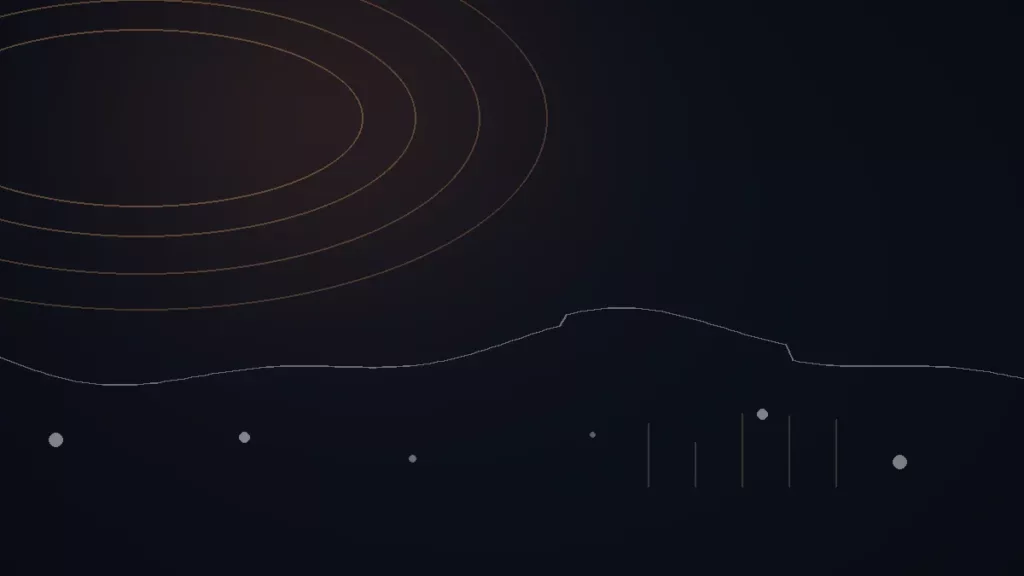 UnitedMasters avis — illustration abstraite : arcs cuivrés, trajectoire de diffusion et repères reliés.