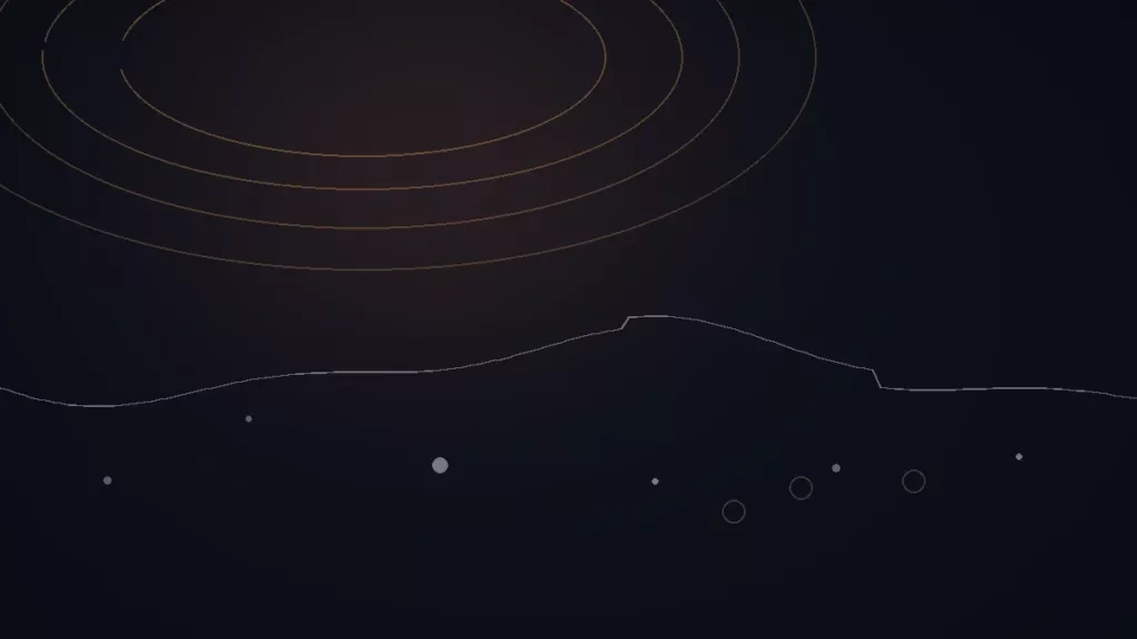 Feature.fm avis — illustration abstraite : arcs cuivrés, parcours entre points de contact.