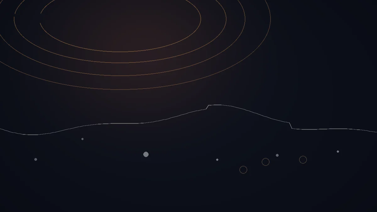 Feature.fm avis — illustration abstraite : arcs cuivrés, parcours entre points de contact.