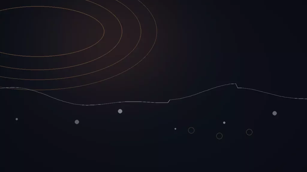 Laylo avis — illustration abstraite : arcs cuivrés, parcours entre points de contact.