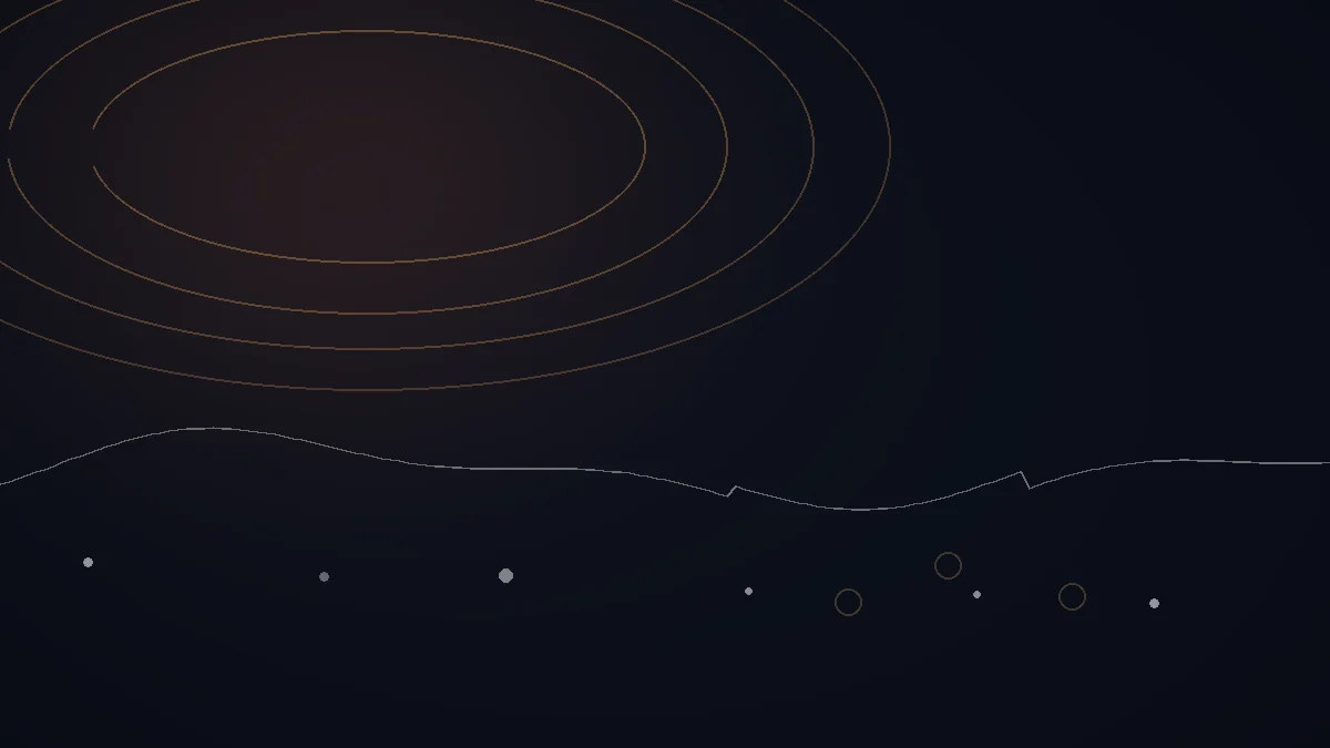 Daily Playlists avis — illustration abstraite : arcs cuivrés, réseau de points et trajectoire de diffusion.