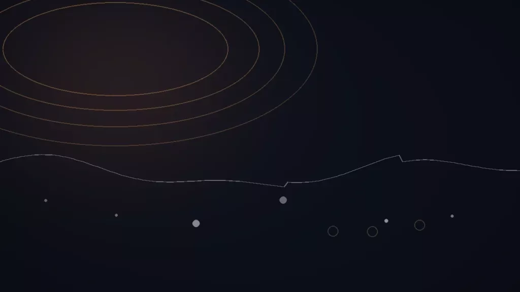 gigmit avis — illustration abstraite : arcs cuivrés, ondes de scène et points de public.