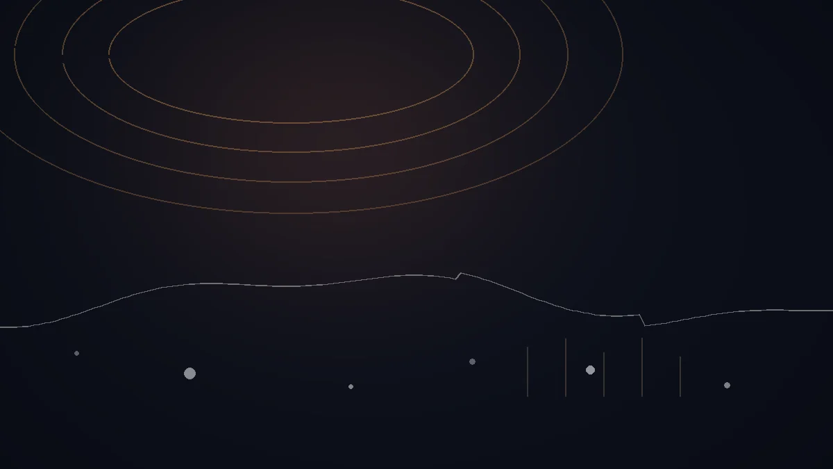 Songtrust avis — illustration abstraite : arcs cuivrés, lignes de suivi et repères documentaires.