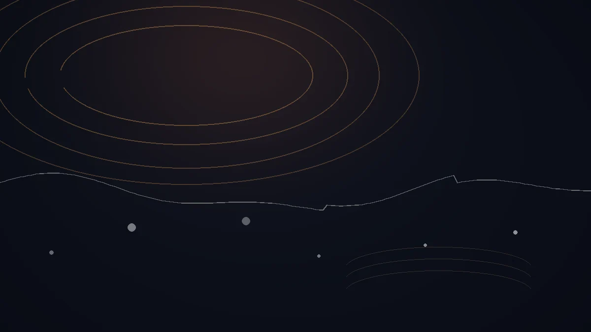 Udio avis — illustration abstraite : arcs cuivrés, ondes sonores et points de traitement.