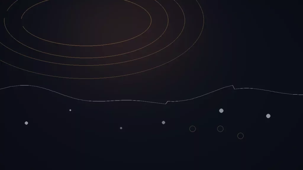 IndieMono avis — illustration abstraite : arcs cuivrés, réseau de points et trajectoire de diffusion.