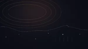 Record Union avis — illustration abstraite : arcs cuivrés, trajectoire de diffusion et repères reliés.