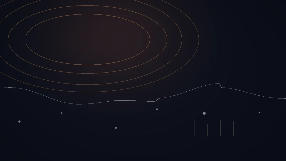 Record Union avis — illustration abstraite : arcs cuivrés, trajectoire de diffusion et repères reliés.